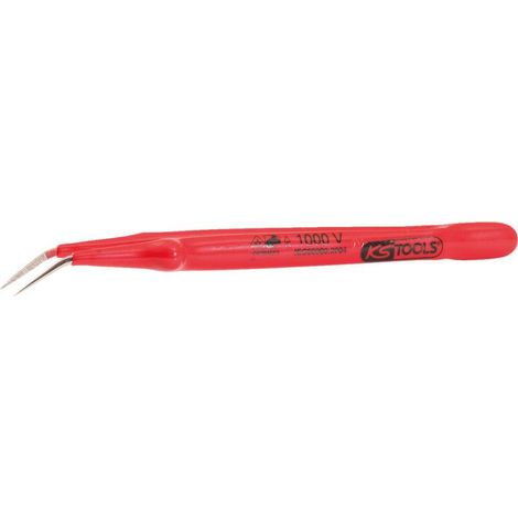 KS Tools Pinzette mit Schutzisolierung, gebogen, 15,5mm - 117.1624