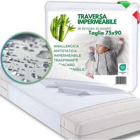 Traversin imperméable Lavable en Bambou 75 x 90 cm Lit Personnes âgées couchées (1/5)