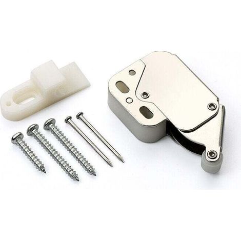 Armoires à loquet à Poussoir avec Serrure à Poussoir avec Portes croisées Butée de porte de cuisine, tiroir, fermeture silencieuse, magnétique, poussoir pour ouvrir, amortisseur tactile, OUYLAF (1/4)