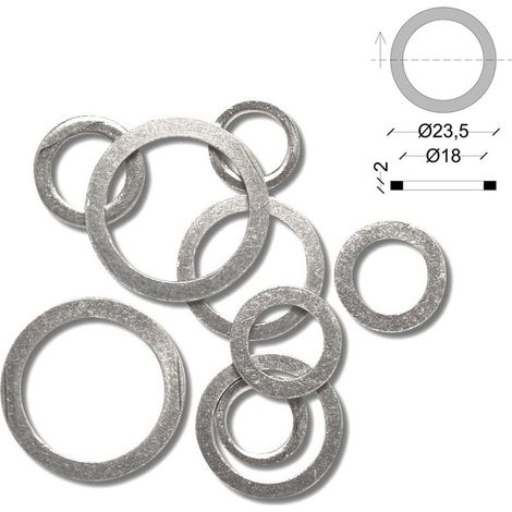 Guarnizione per raccordi 3/4" in alluminio 99.5-1050A per gas a norme uni 9001 103600AL3/4