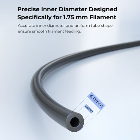Tube PTFE ultra-lisse Creality de 1 m de longueur pour filaments de 1,75 mm avec alimentation fluide Impression haute vitesse préférée Convient aux imprimantes 3D K1/ K1 Max/Ender 3/ Ender 5/ CR-10 et (1/5)