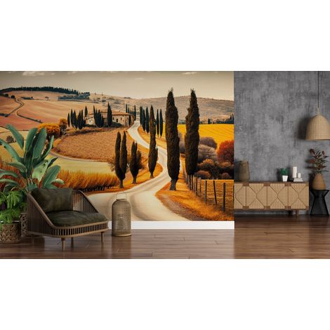 Papier peint campagne vallons dores - 150 x 250 cm (1/2)