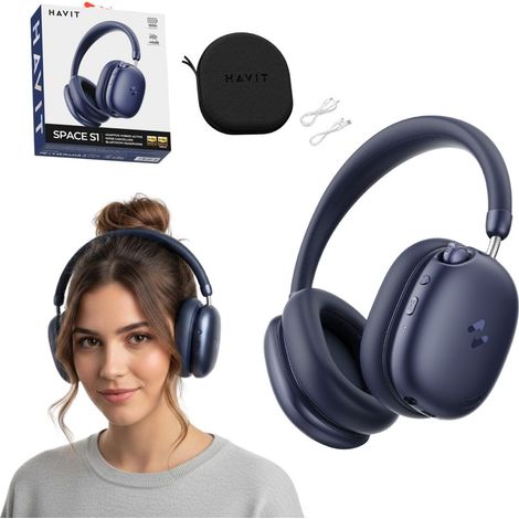 Auriculares inalámbricos Havit Space S1 (azul) (1/5)