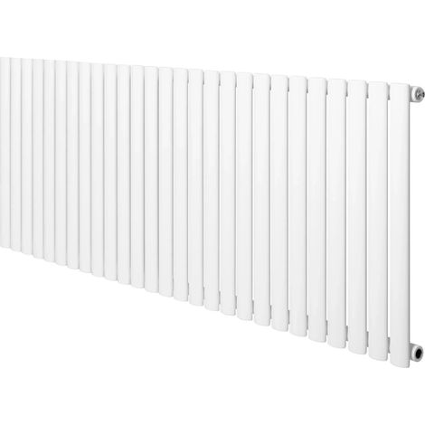 Oval Single Column Radiator - 600 x 1620mm - White