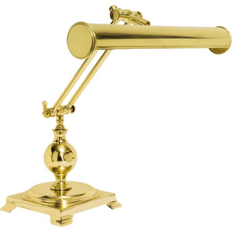 Lampe de banquier en laiton véritable E14 43 cm en laiton poli Lampe de table Art Nouveau