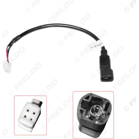 Câble USB 4 broches compatible avec les Peugeot 2016-2020 pour système de navigation Android grand écran  câble de conversion USB d'origine 4 broches pour voiture.