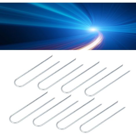 GROOFOO 30Pcs U Shaped Stake 12in Metal Trampoline Hook Threaded Ground Anchor for Fixation (1/5)