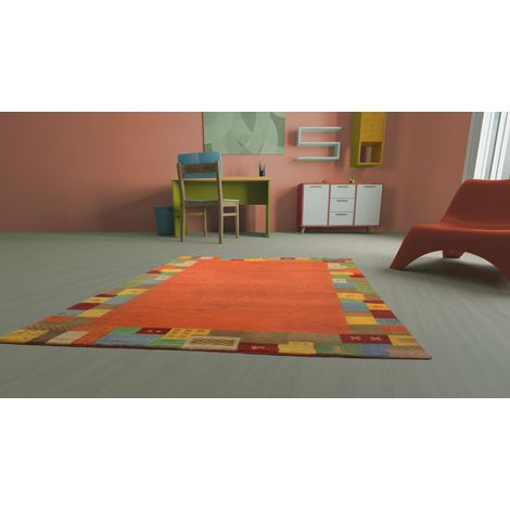 Tapis Gabbeh indien Tapis Elite - Tapis en laine - 240x170cm, Rectangular - 100% Laine vierge - Noué main - Rouille (1/5)