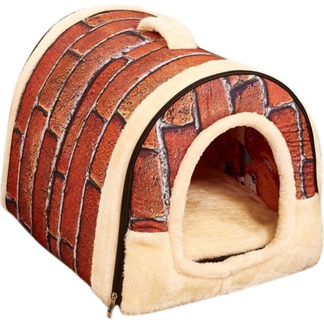 Lit fermé combiné chat et chien – Canapé-lit pliable (Taille S), Antidérapant – Doux et confortable – Idéal pour l'hiver (1/5)