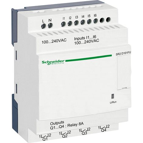 Sr2d101fu Schneider - Automate Zelio Logic - Relais Intelligent 10 E/s 100 à 240vca - Sans Horloge Sans Afficheur (1/3)