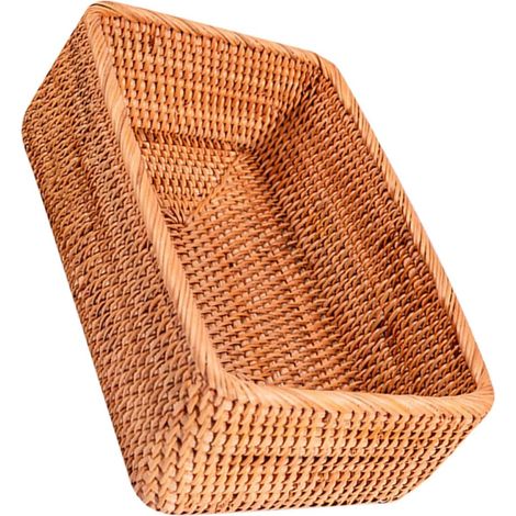 de rangement OUNONA en rotin tressé à la main style rustique