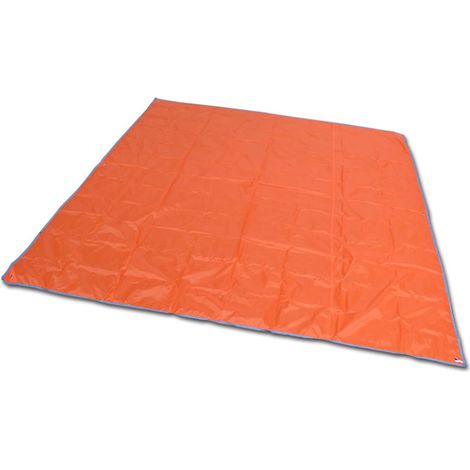 Tapis de Pique-Nique Extérieur Épais en Oxford Imperméable, Natte de Sol Polyvalente pour Camping et Tente, Orange 150x210cm (1/5)