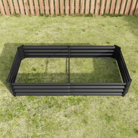Carré potager surélevé en métal – Tôle d’acier robuste, antirouille, sans fond, pour légumes, herbes, fleurs, anthracite – Durable et stable (1/5)