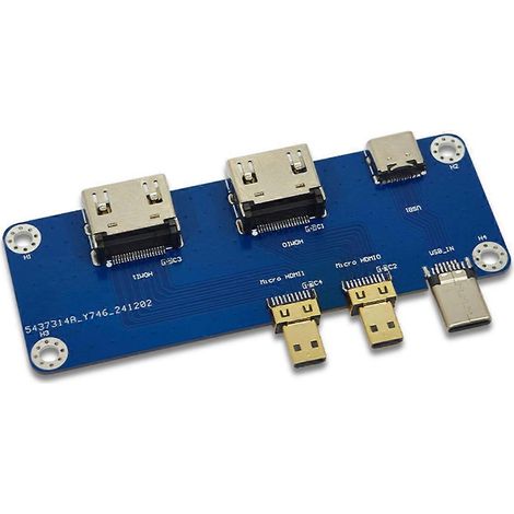 Micro-USB-C-kompatible Adapterkarte mit dualem 4K-Ausgang für 5/4B (1/5)