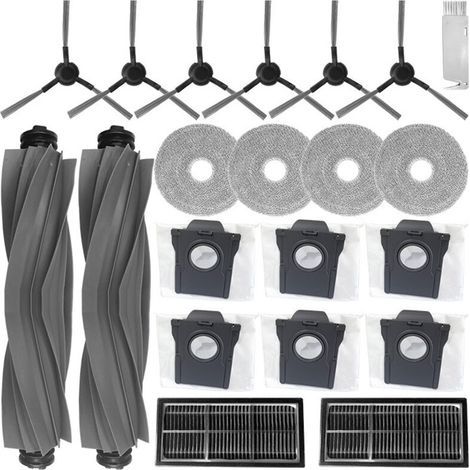 21-teiliges Zubehörset für Dreame L10s Ultra Gen 2 / Mova E30 Ultra / L40 Ultra AE / L10s Pro Ultra Heat. Enthält: 2 Hauptbürsten, 6 Staubbeutel, 6 Wischpads, 4 Seitenbürsten und 2 Filter.