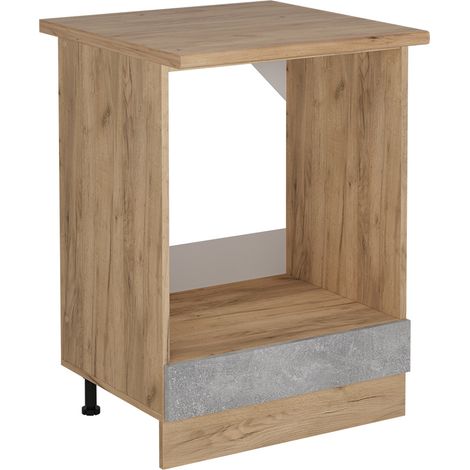 Meuble pour four R-Line, Béton, 60cm , PT Chêne, Vicco (1/4)
