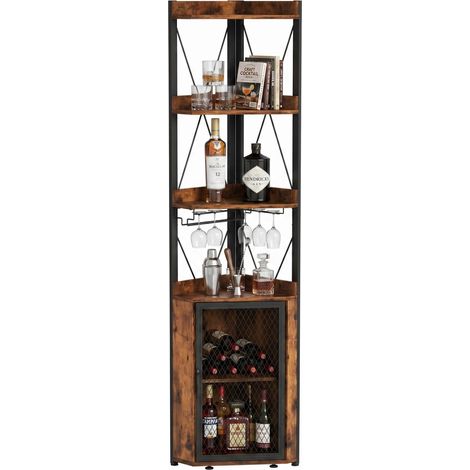 Corner Shelf - for Kitchen - Vintage Color, MDF & Metal Construction - for Kitchen, Countertop (1/5)