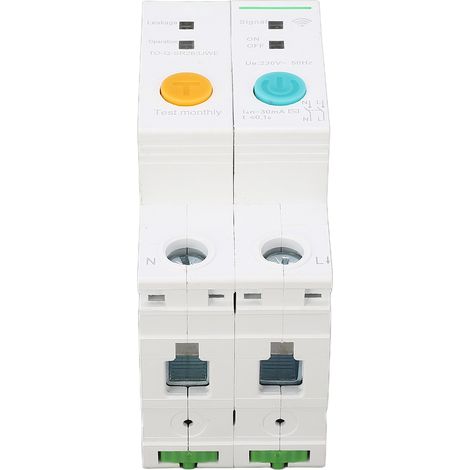 Disjoncteur WiFi 30 mA avec protection contre les fuites de courant, 2 pôles, 40 A, commande à distance par application et minuterie, 230 V (1/5)