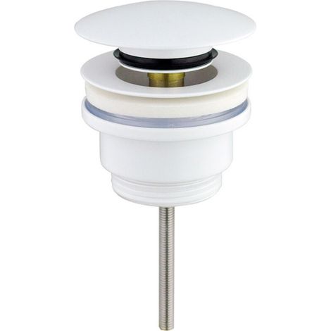 Piletta di scarico universale per lavabo a scatto – Ottone resistente alla corrosione – Diametro 45 mm – Con/senza foro di troppo pieno