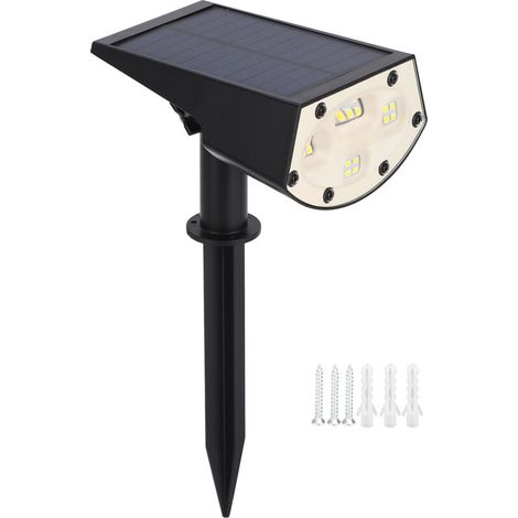 Lámpara solar para césped, foco de pared para exteriores, luz cálida para uso en exteriores, jardín, patio - Crezuo