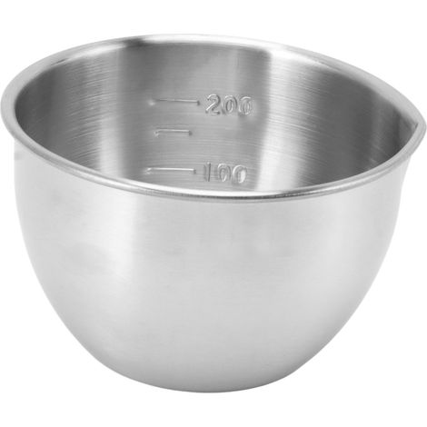 Bol mélangeur en acier inoxydable 304 épais, compatible réfrigérateur et lave-vaisselle, avec graduation, idéal pour les salades, les fruits et la pâtisserie (type A). (1/5)