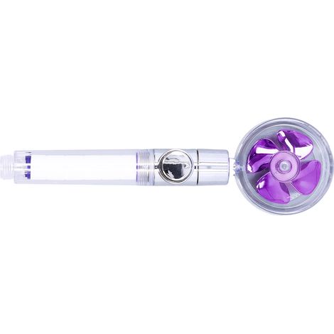G1/2 Hochdruck-Ventilator-Duschkopf mit Pausenschalter, 360°-Drehung, Handfilter, abnehmbarer Duschbrausekopf, Lila (1/5)