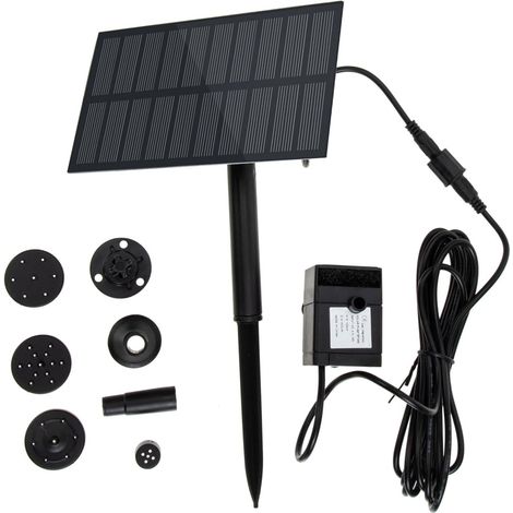 Pompe à Eau Solaire 1,5w pour Fontaine Extérieure et Bain d'oiseaux Décoration de Bassin de Jardin Flottante, Écologique et Silencieuse, Fontaine Solaire Solide pour Jardin et Piscine (1/5)