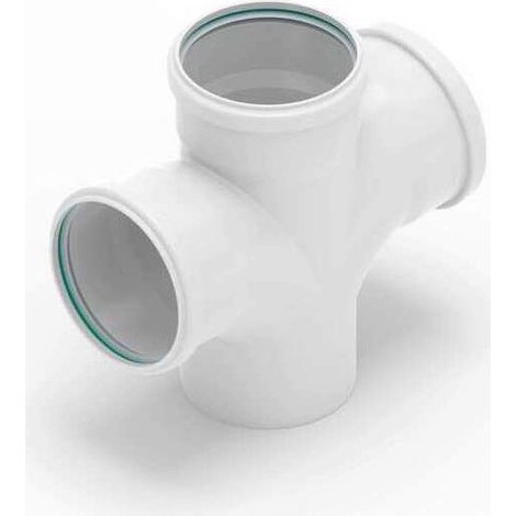 RAUPIANO PLUS Doppelabzweig DN 110/110/110, 87 Grad, max flow (1/2)