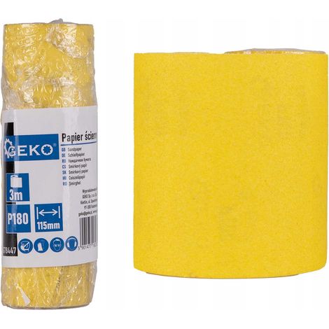 Papier de verre - rouleau 115 mm x 3 m P180 (100) (1/5)