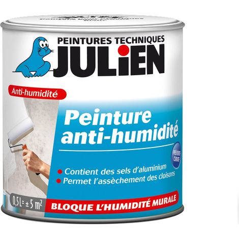 Peinture Peinture Anti-Humidité Satin Blanc 0,5 L - Julien