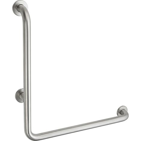 Maniglione bagno disabili, barra di ausilio angolare, 90° 400x400mm, diametro Ø 32mm, acciaio inox 304 satinato - THIRARD