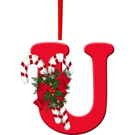 Lettres Alphabet - Décoration Arbre De Noël - Acrylique - 26 Lettres A À Z - 8 cm - Lot Complet (1/2)