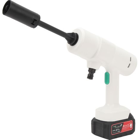 Akku-Hochdruckreiniger, 2,4 GPM, praktisch, vielseitig, mit 12000-mAh-Akku, EU-Stecker (100–240 V), für Auto und Garten, Weiß (1/5)