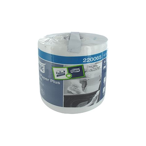 Bobina de papel de limpieza blanca con desenrollado central