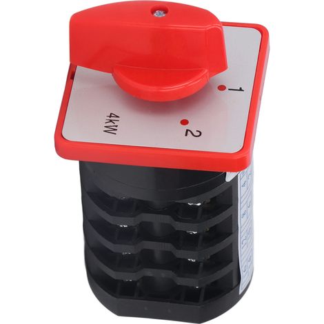 BERM Sélecteur Rotatif Cam Changeover PP 4 Bornes 3 Positions 012 Commande Moteur AC380V 20A 4kW Inverseur Vitesse (1/5)