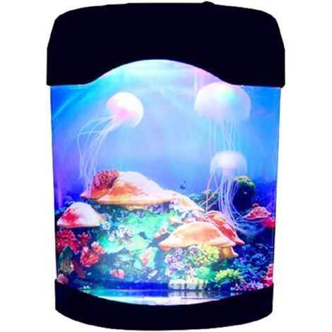 Oasi oceanica: acquario artificiale, illuminazione decorativa facile da installare, stimolazione sensoriale per un'atmosfera rilassante in camera da letto, ideale per la famiglia o come regalo. (1/5)