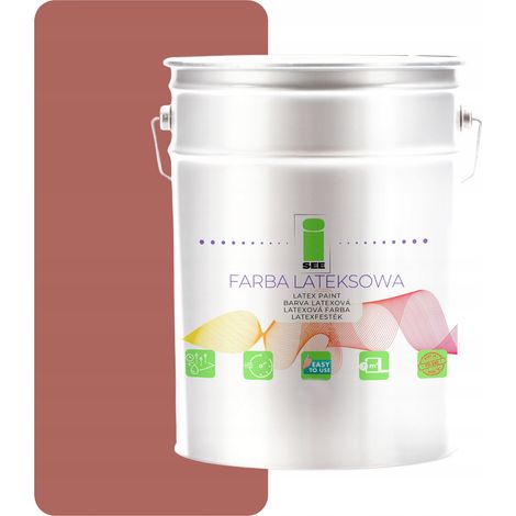 Latex-Wandfarbe für Innenräume, Rosa Burgunderrot, 5 Liter, Hersteller (1/5)