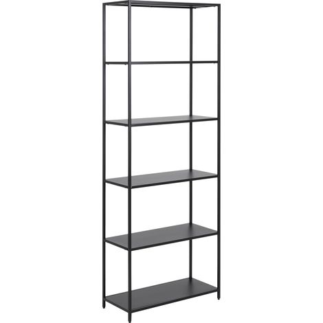 Etagère 5 niveaux 69,5x30x185 cm en métal noir - BAKOS (1/5)