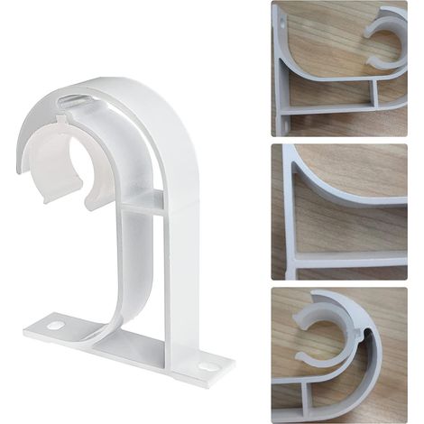 4 Stück Deckenvorhangstangenhalterung, Wandvorhangstangenhalterung aus Aluminiumlegierung, geeignet für Stangendurchmesser 26–32 mm (1/5)