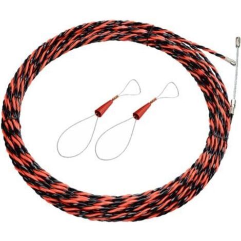 Aiguille Électricien de 50M - Tire-Fil Électrique de 5mm de Diamètre - Aiguille de Tirage Rétractable pour Câbles et Rallonges Électriques