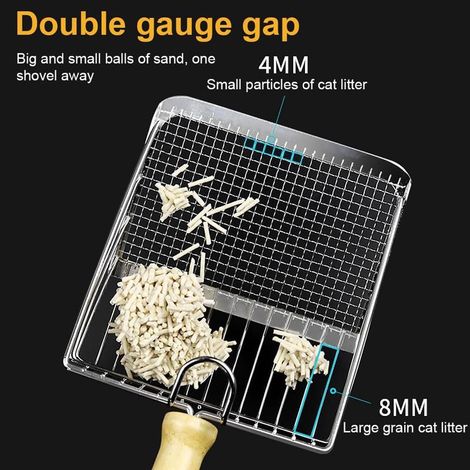 Pelle à litière en métal pour chats – durable, de qualité supérieure et facile à nettoyer pour les chatons (1/4)
