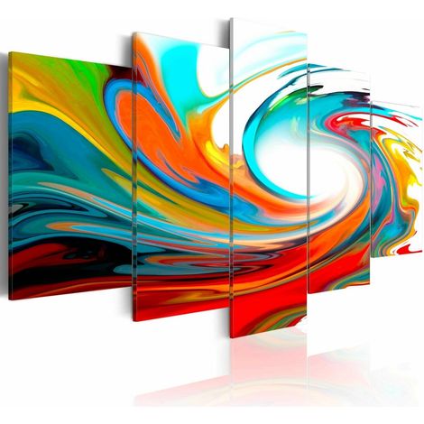 Tableau tourbillon coloré - 200 x 100 cm (1/4)