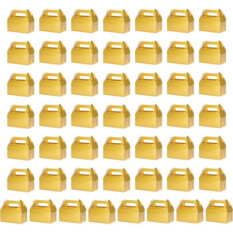 Sortiment mit 50 flach verpackten Geschenkboxen – Gold (1/2)