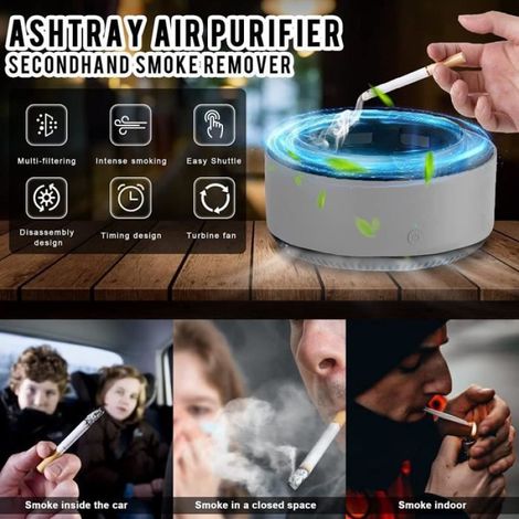 Cendriers Pour Purificateur D'Air, Cendrier Électrique, Cendrier Sans Fumée Multifonctions, Cendrier Électronique Avec Filtre[u116]