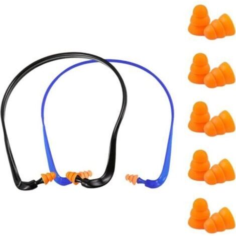 2er-Pack Over-Ear-Gehörschutz mit 5 Paar Ersatz-Ohrstöpseln, 14 x 14 x 1,4 cm Over-Ear-Gehörschutz, Lärmreduzierender Gehörschutz (SNR 25 dB), druckfrei (1/5)