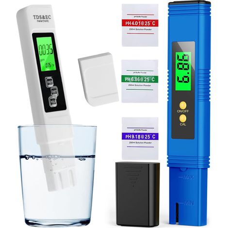 PH Mètre Piscine Électronique 4 en 1, PH Testeur Numérique à TDS EC Temp (1/5)
