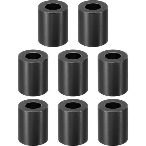 Entretoise en Aluminium, 8 Pcs Métal Entretoises Aluminium 8,2mm ID x 16mm OD x 20mm L Vis d'Espacement en Aluminium Ronde pour 1/3" ou M8 Boulons à Vis, Noir (1/5)