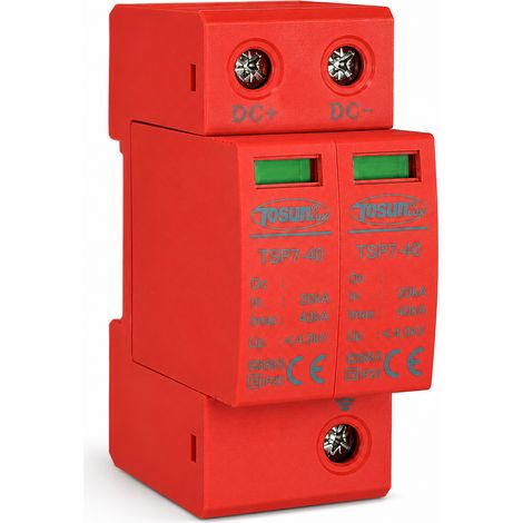 Protector Contra Sobretensiones Rojo de CC Solar DC 1000V