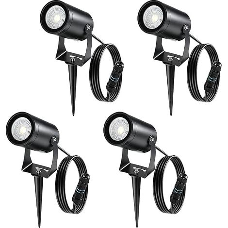 4 x GU10 Outdoor Spike Spot Lights 5 W, Warm White 3000 K (1/5)