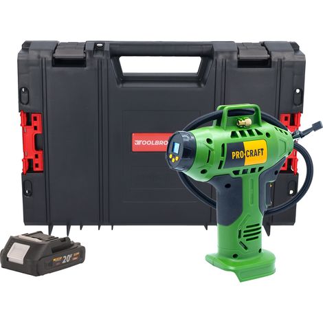 Compressore a batteria Procraft LK20 20 V 11 bar + 1x batteria 2,0 Ah + valigetta portautensili RHINO - senza caricabatterie (1/5)